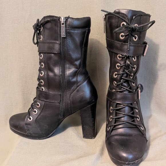 Black Ankle Boots - Harley Davidson - size 7.5 - Picture 7 of 9